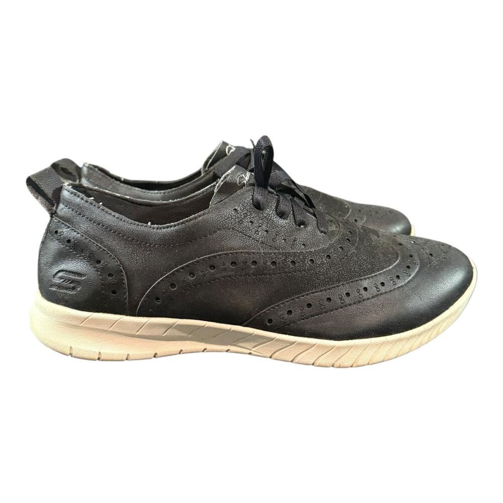 Skechers Shoes Women’s Size 8 Wave Lite Dearest Darling Wingtip Oxford Black - Picture 2 of 9